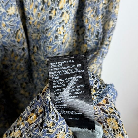 Anthropologie US 10 Boho Floral Smocked Dress Cottagecore Romantic Women's - Picture 4 of 7